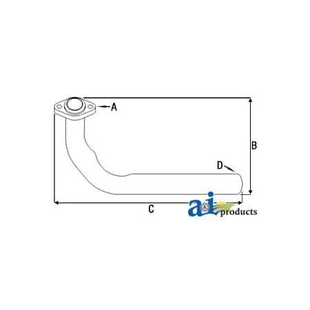 A & I Products Exhaust Pipe 12" x12" x3" A-AB322R